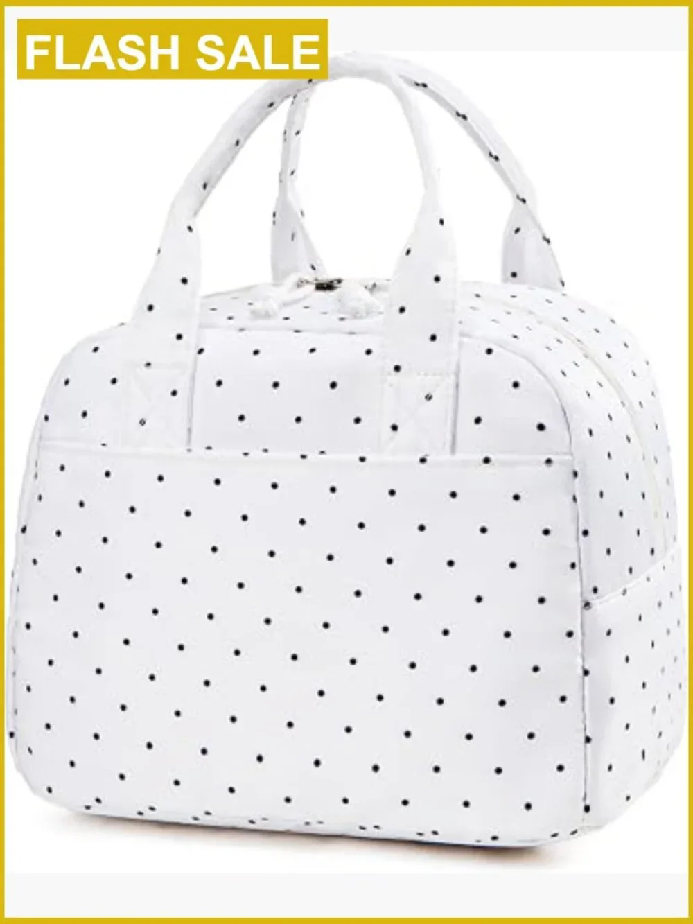 Large Insulated Lunch Bag Tote with Thermal Lining & Front Pocket